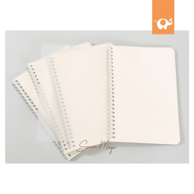 Jual Clear Cover Loose Leaf Buku Notebook Spiral A5 60 Lembar Catatan