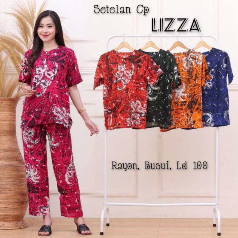 Daster setelan cp | SIZUKA | busui kancing dada bahan adem murah meriah baju tidur wanita