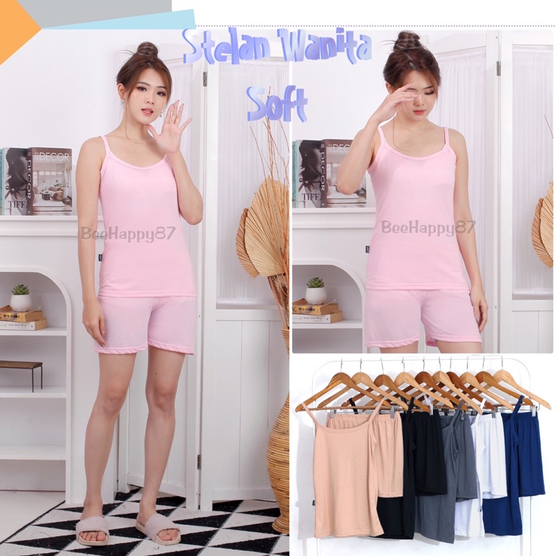 Setelan Wanita Bahan Soft / Setelan Piyama / Set Baju Tidur