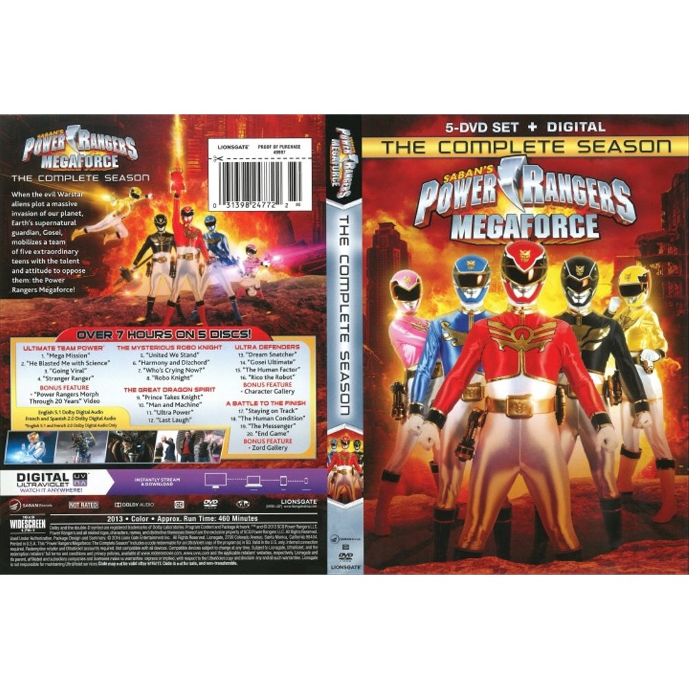 DVD MEGAFORCE POWER RANGERS EPISODE 1-TAMAT