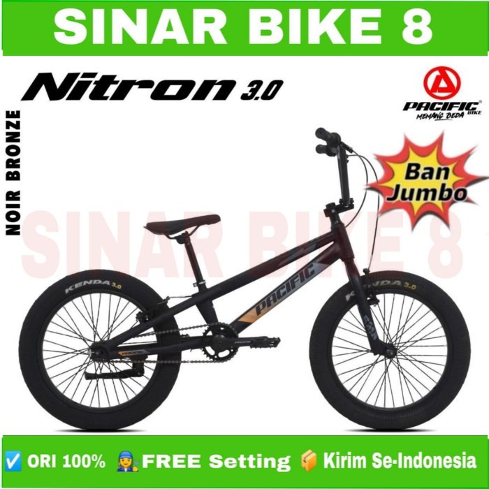 Sepeda Anak Laki BMX PACIFIC NITRON 3.0 Ban Jumbo Ukuran 20 Inch