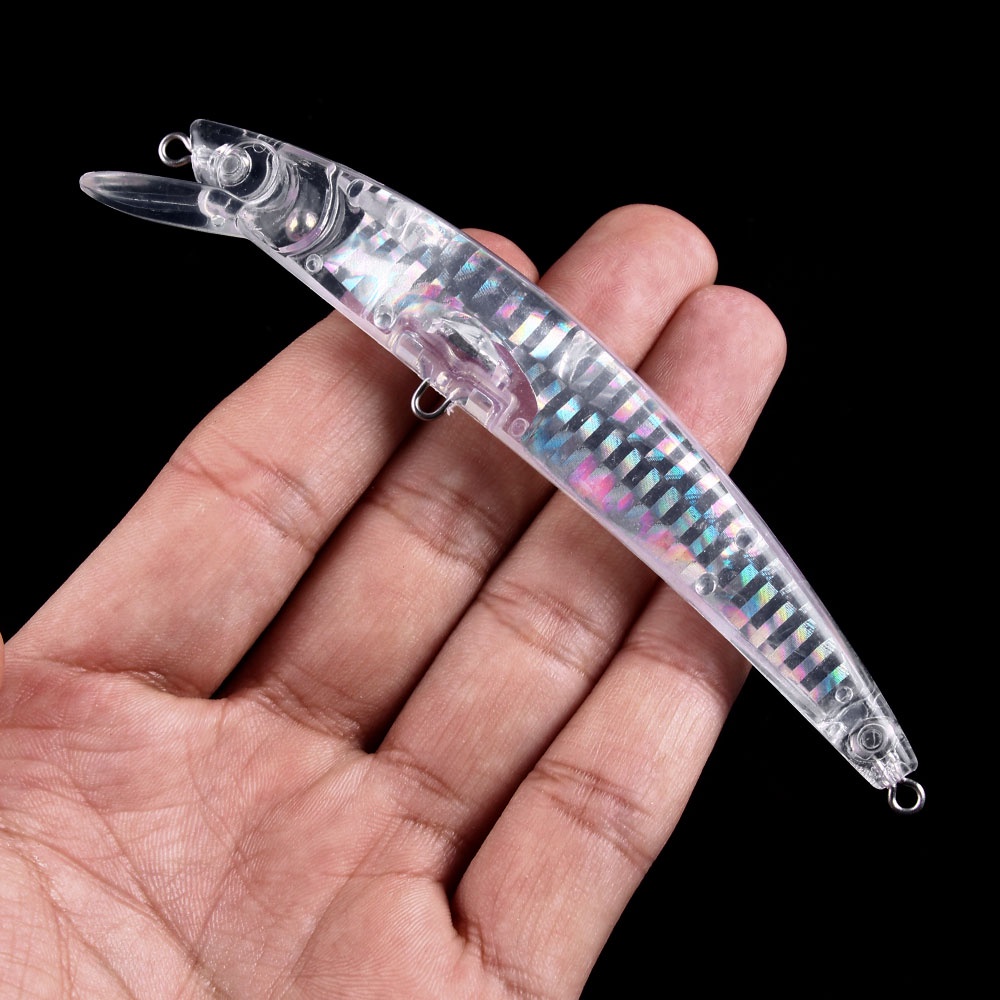 Hengjia 5PCS 12CM 12g Umpan Pancing Ikan Minnow Polos Tanpa Cat