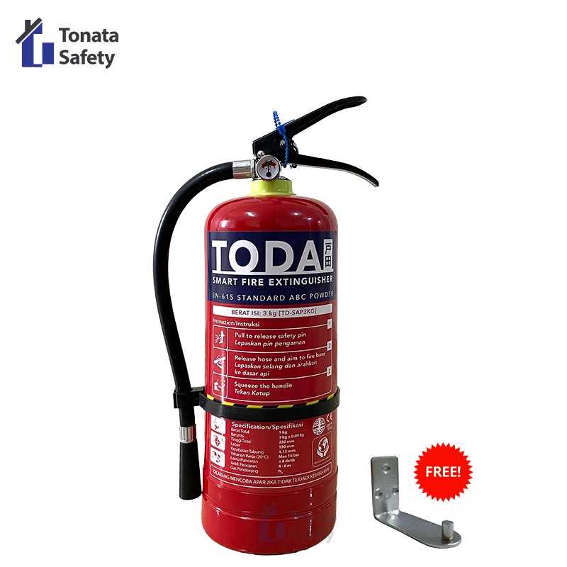 APAR 3 kg / Pemadam Api 3kg / Set Komplit TODA by TONATA Fire Extinguisher