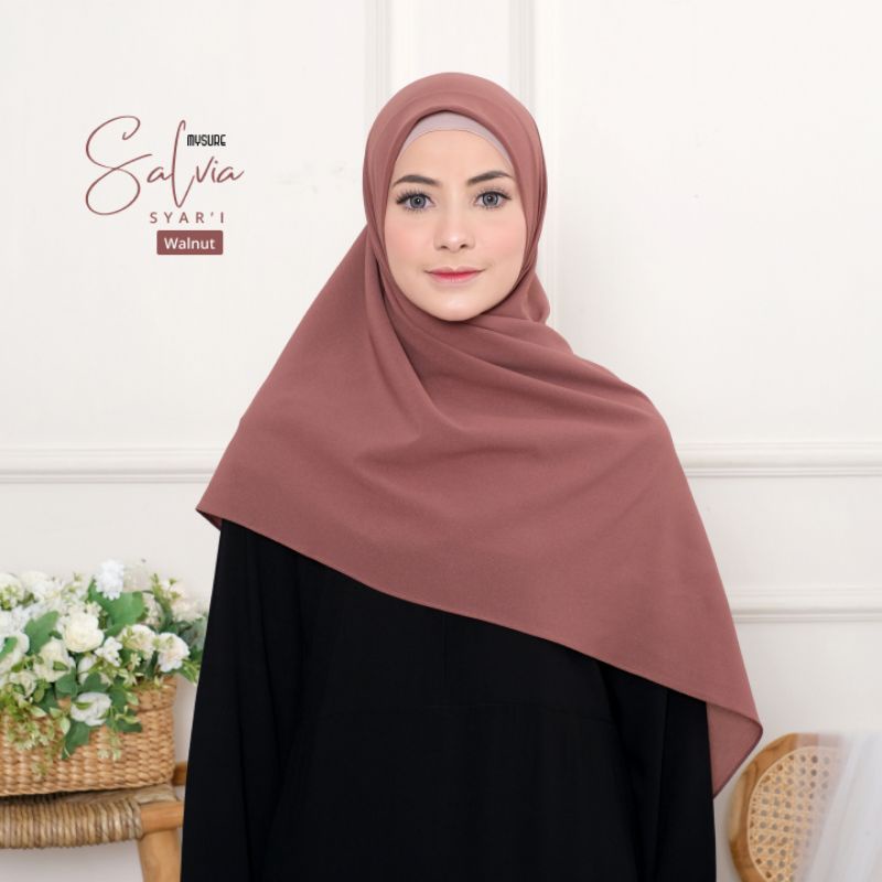 HIJAB SEGIEMPAT SYARI • 130 X 130 • SALVIA SQUARE MYSURE