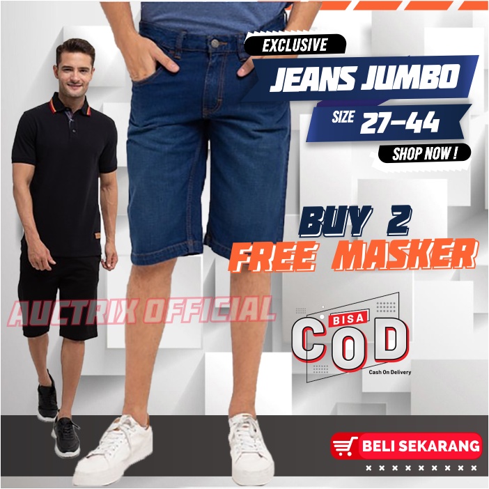 Celana Jeans Pendek Pria Size 27-44 BIG SIZE AVAILABLE