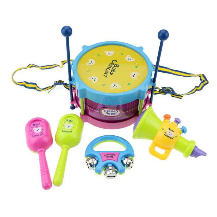 JOKEJOLLY Mainan Musik Bayi Drum Trumpet Band Toy 5PCS - B4715 ( Mughnii )