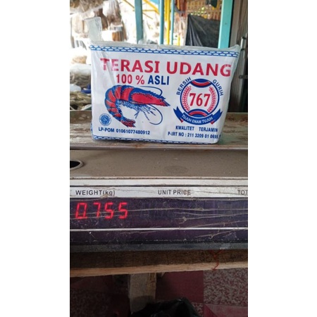 

Terasi Udang 1 pak isi 5 bks bks berat 750 gram