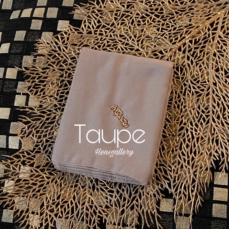 Part 1 Mylady Hijab Plain Voal Ultrafine by Myladyhijab dark mustard silver broken white optic white-TAUPE