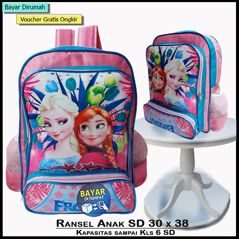 ~Tas Sekolah Fashion Unicorn Rainbow Ombre Kekinian Import Original Murah Elsa