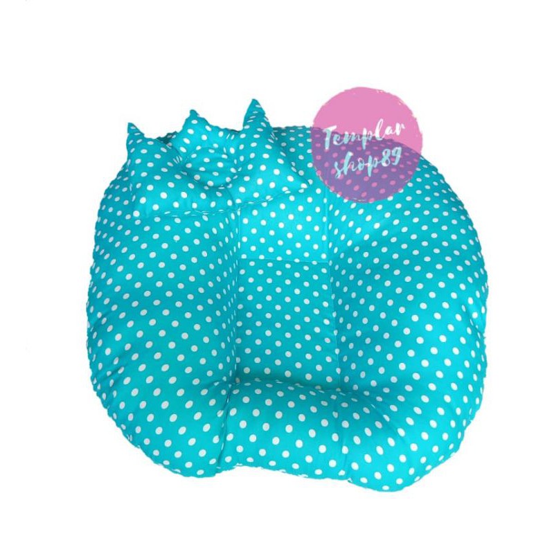sofa bayi / baby launger free bantal mahkota bayi motip polkadot