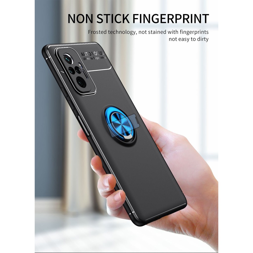 Case Xiaomi Redmi Note 10 Pro Magnetic Ring Soft Case Original Auto Focus Case Redmi Note 10 Pro