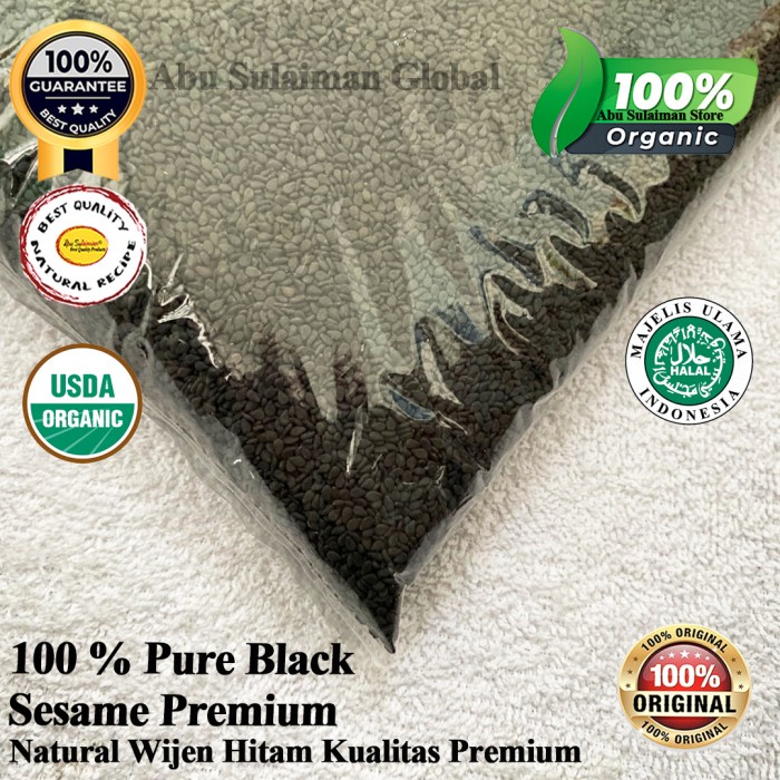 

vd201gf Wijen Hitam Black Sesame 1 Kg Biji Wijen Hitam Organik Premium Halal Dscscv