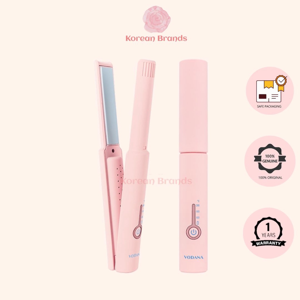 Vodana Lovely Styling Cordless Mini Flat Iron Wireless USB Charge (Tanpa Kabel)