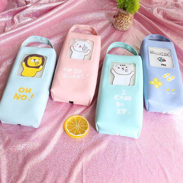 OILA tempat pensil kartun hewan lucu cute cartoon animal pencil case (3C5) stp025