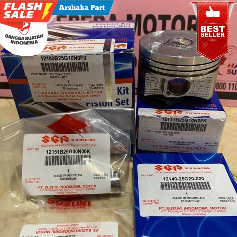 PROMO PISTON KIT RING SEHER SUZUKI SATRIA FU150 ASLI ORI SUZUKI PASTI ASLI ORIGINAL