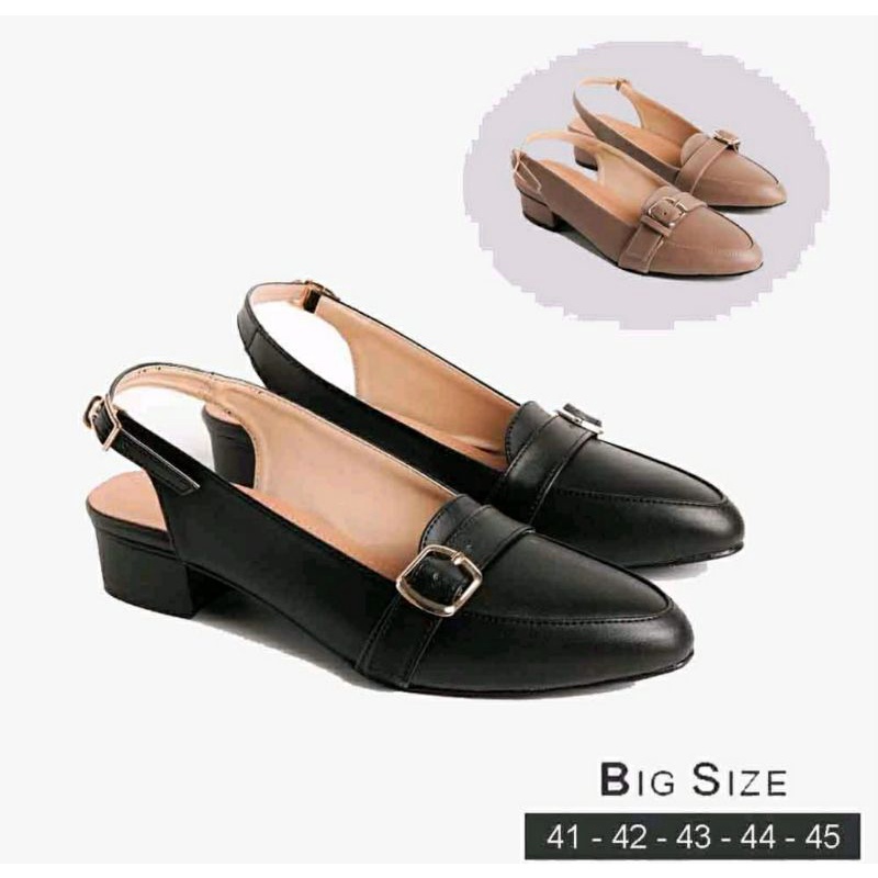 Bisa COD / Sendal Sepatu Flat Big Size 41-45 Sepatu Bustong Formal Model Tali Ukuran JUMBO / Heels Slop Langka Besar, 44