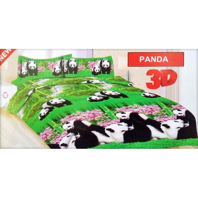 Sepre Bonita Mitif, Sprei Bonita 180X200 Panda ,Bahan Halus