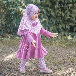 Baju Muslim Anak Perempuan Balita Lucu Murah Nayla Legging Baju Muslim Anak Perempuan Balita Lucu Murah Nayla Legging
