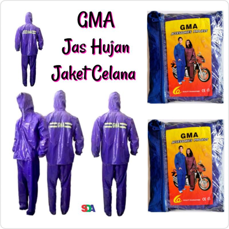 Jas Hujan Tebal Raincoat Setelan Celana Baju/Poncho/Kelelawar/Terusan