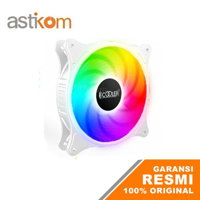 Fan Casing PCCOOLER FX-120-3 W White Fan Case RGB Rainbow LED 12CM