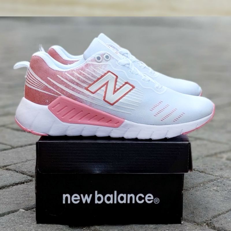 Laris Sepatu N putih peach wanita promo lebay olahraga lari joging senam zumba wanita import murah