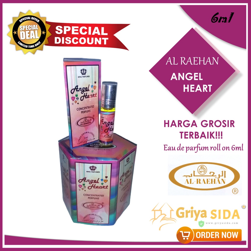 Parfum Angel heart 6ml alraehan aroma Angel heart al raehan mirip al rehab parfum Harga grosir PROMO!!