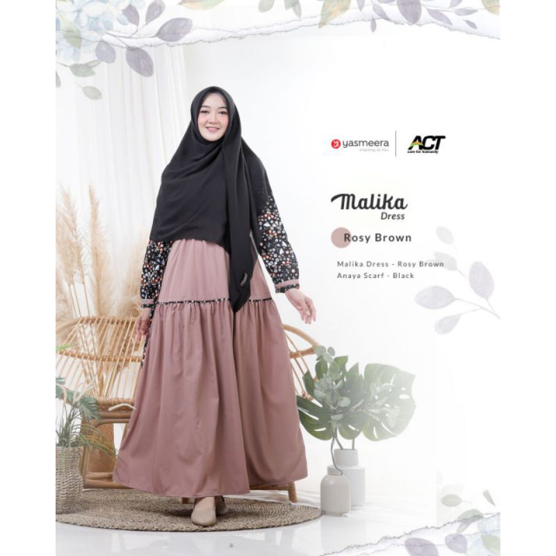 Malika dress by yasmeera ready stok