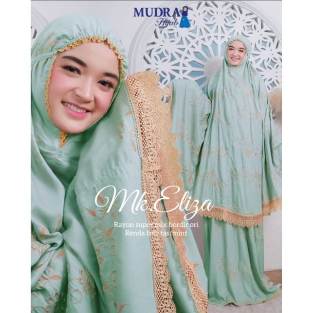 Mukena Bordir Jumbo Eliza | Mukena Rayon | Mukena Renda Bordir