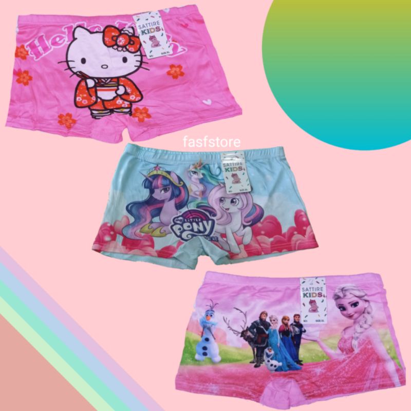 6pcs - Celana Dalam CD Boxer Anak Cewe Celana Dalam Anak Perempuan Frozen | HelloKitty