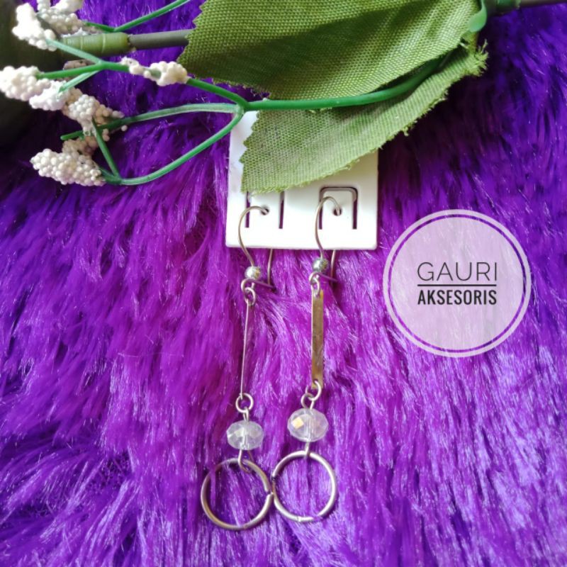 Anting Kristal Panjang / Anting Monel / Anting Panjang