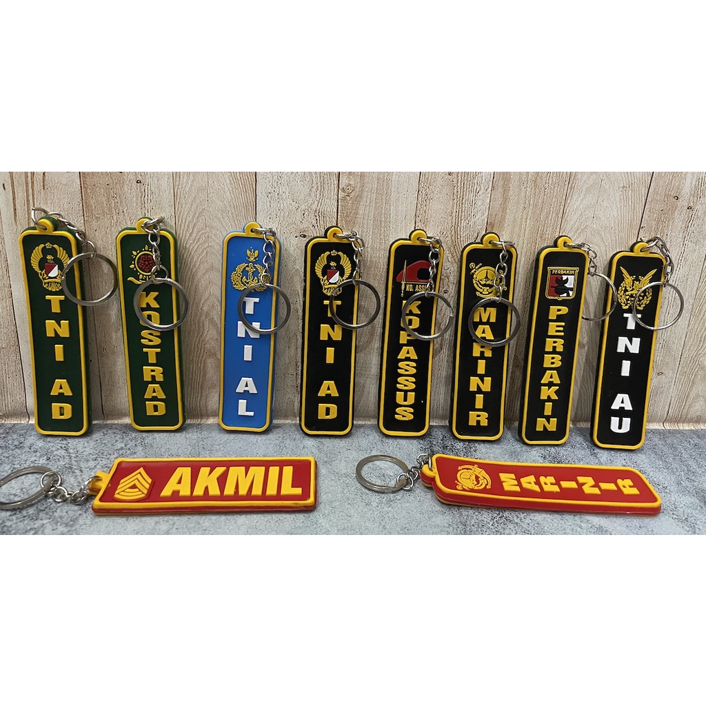 Gantungan Kunci Karet | Keychain | Gantungan Kunci Karet TNI AD AU