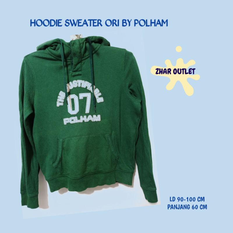 SWEATER HOODIE HIJAU ORI BY POLHAM