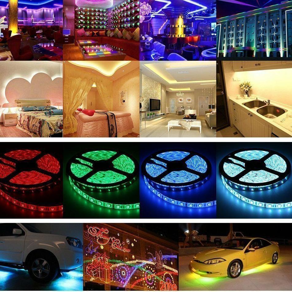 LAMPU LED STRIP 3528 5METER 300LED DEKORASI PLAFON KAMAR KOLONG MEJA TV