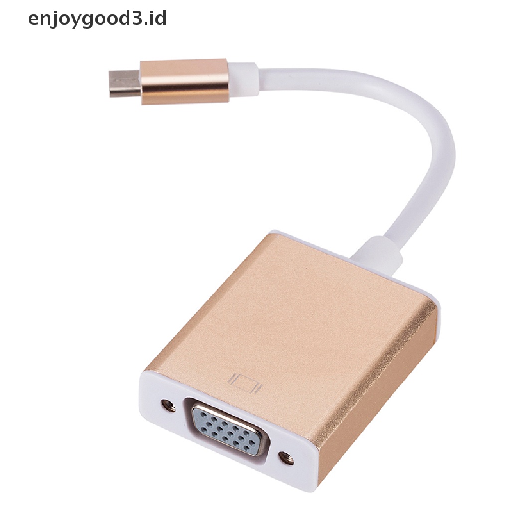 Kabel Adapter Converter Usb 3.1 Tipe C To Vga Male To Vga 1080p Female (Dd)