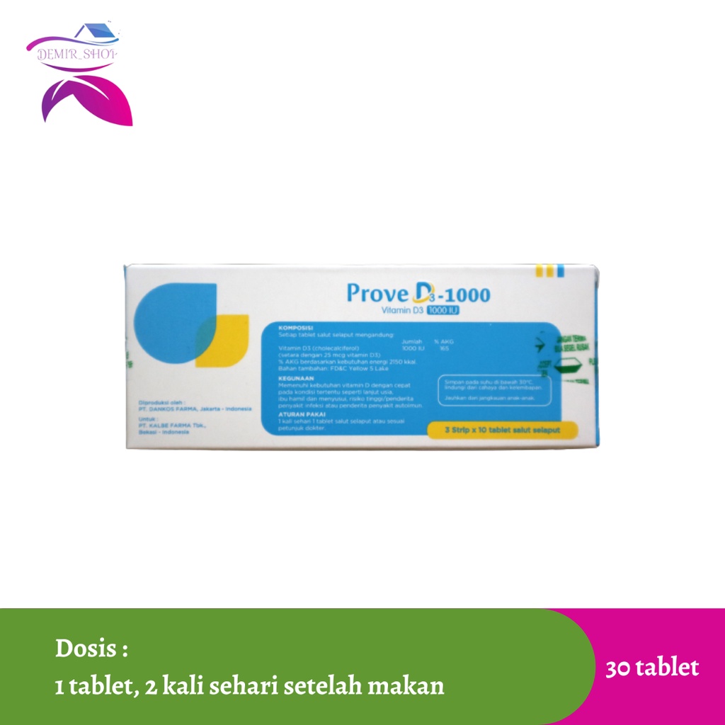 Prove D3 1000 IU (25 mcg) Vitamin D / Untuk Kesehatan Tulang