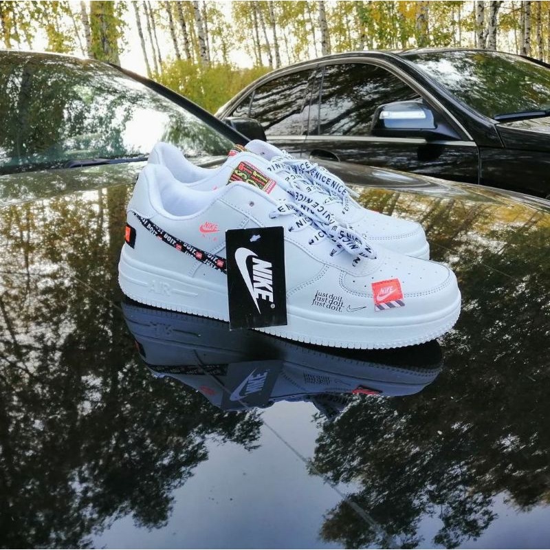 ⭐COD SEPATU NIKE JUST DO IT PRIA SEPATU NIKE JUST DO IT PREMIUM GRADE A ORI NIKE FULL WHITE SEPATU SNEAKERS WANITA NIKE AIR FORCE ONE JUST DO IT NIKE AIRFORCE1 JUST DO IT NIKE JDI SEPATU NIKE PUTIH POLOS SEPATU NIKE AIR FORCE 1 COWOK SEPATU SPORT CEWEK-6