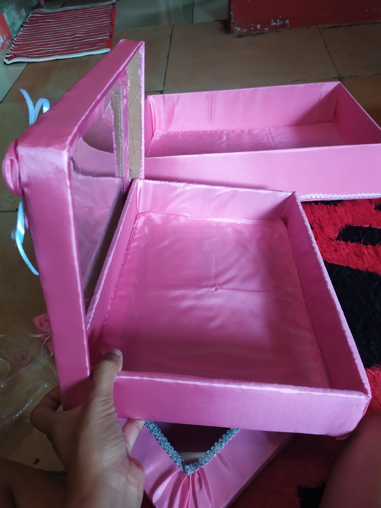 Box Seserahan Mahar Pernikahan / Kotak Hantaran Pernikahan Pakai Tutup Dan Pita