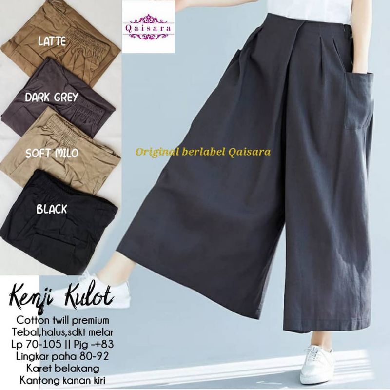 ( Bisa COD ) Celana Korea Kulot JUMBO Terbaru Kenji By Qaisara Solo