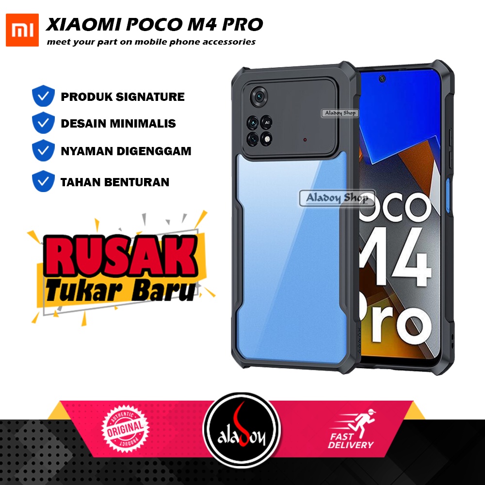 Case Xiaomi Poco M4 Pro 2022 Armor Fusion Shockproof Transparent Premium Casing