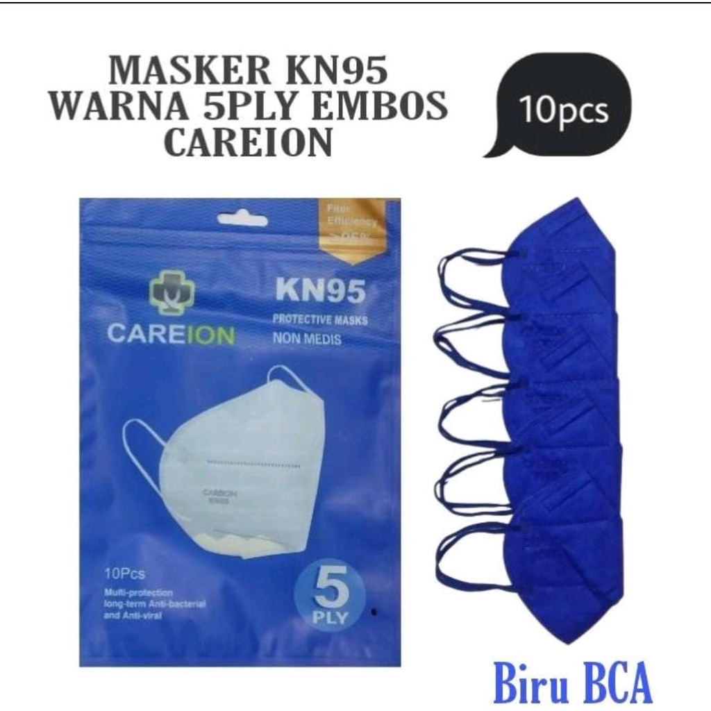 Masker KN95 Careion Warna Warni Isi 10pc Masker KN 95 5ply Careion Face Mask isi 10pc