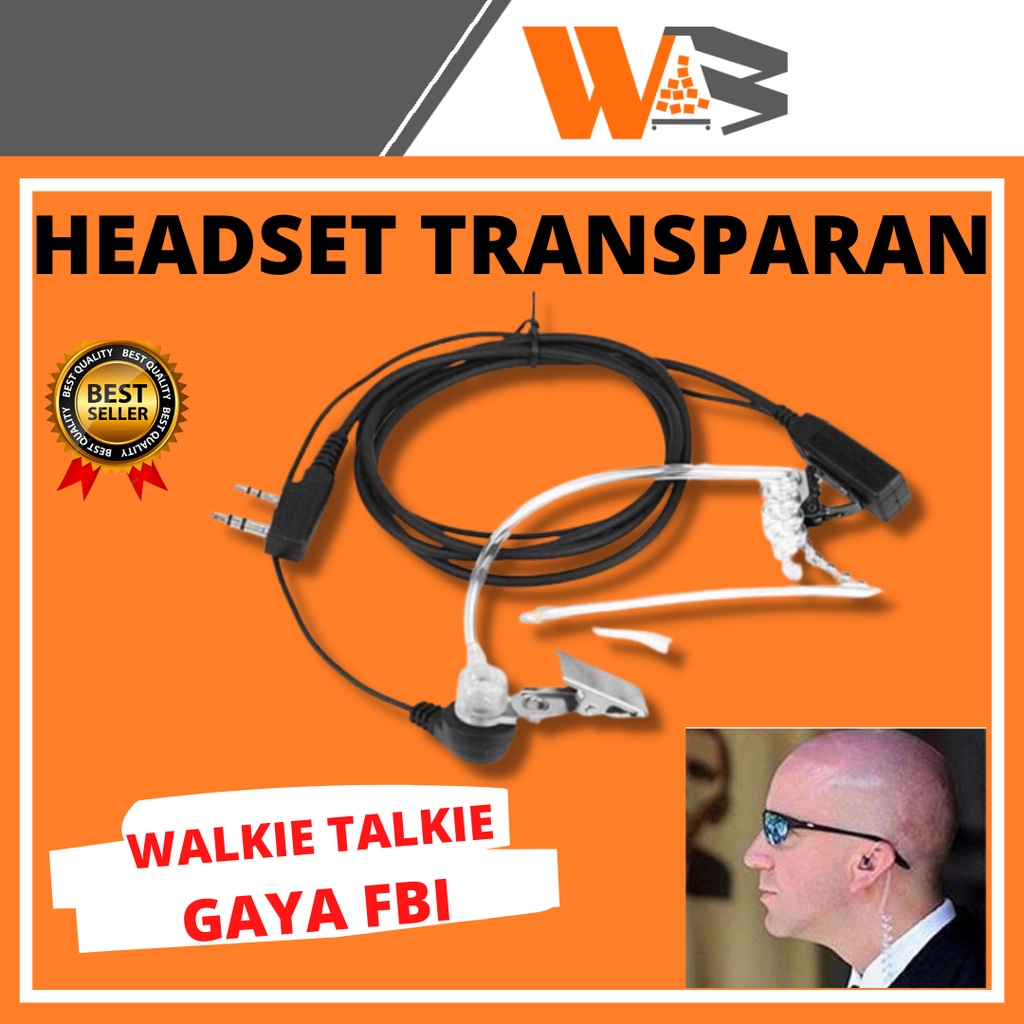 COD Headset HT FBI Buat HT Berlin Style untuk Walkie Talkie E36