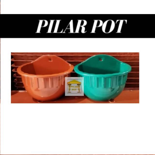 pot bunga tanaman dinding high way warni 19cm - tb 22