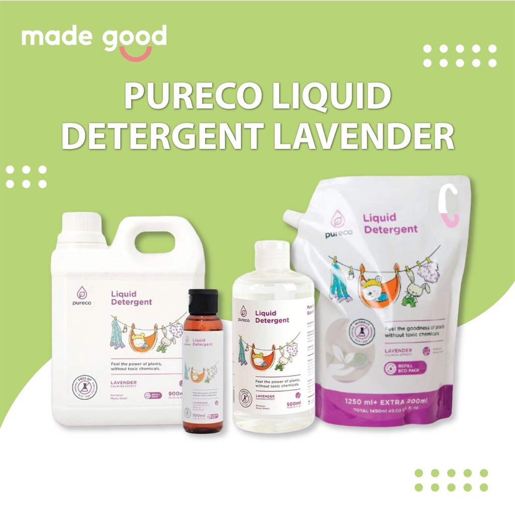 Pureco Liquid - Detergent / Sabun Deterjen Cuci Baju Bayi Anak 900ml