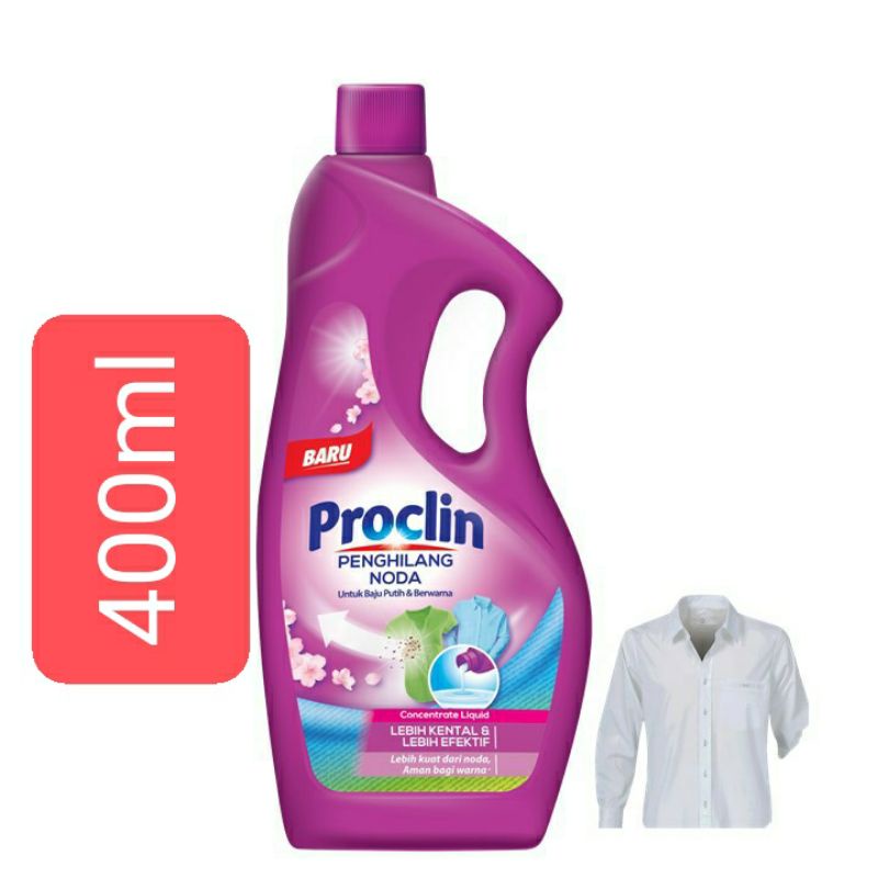 proclin penghilang noda 400ml proclin warna proclin pemutih proclin saset proclin penghilang noda 180ml proclin botol 400ml proclin pouch 400ml