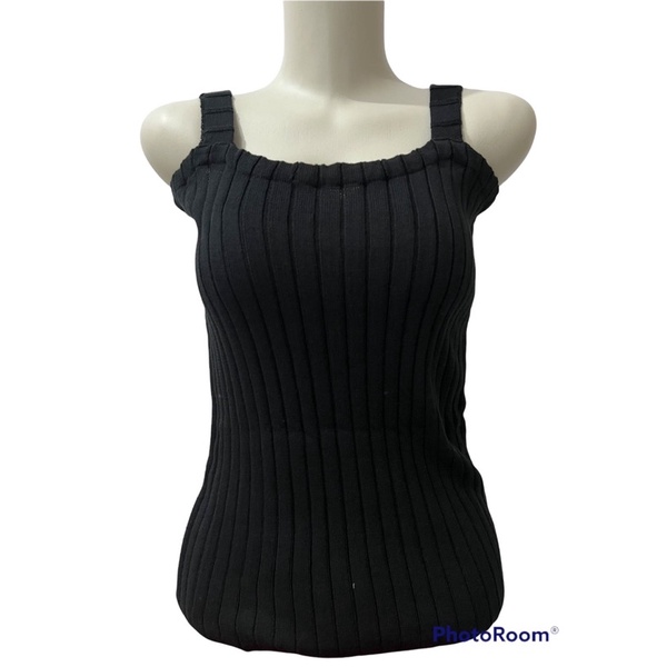 Tanktop Rajut Tali - Atasan Knit Korean - Tanktop Wanita