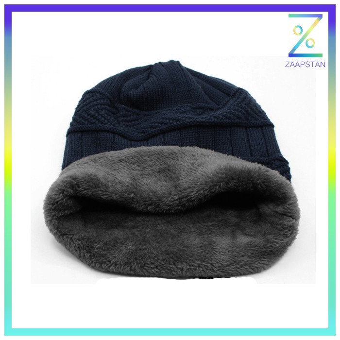 Song Ting Kupluk Wool Winter Beanie Hat - Blue