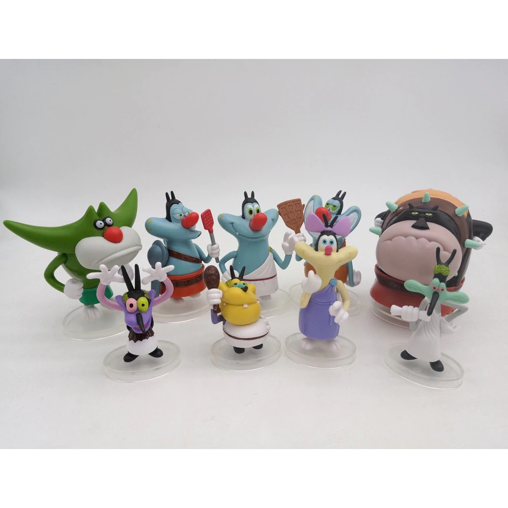 Boneka Lucu Figura Oggy y la colección de muñecas de las cucarachas oggy Murah