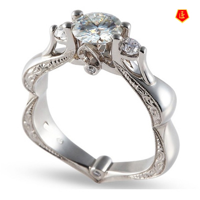 [Ready Stock]Women's Luxury Fashion Moissanite Ring