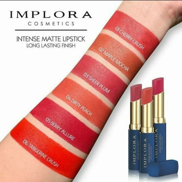 Implora Lip Matte INTENSE Lipstick Long Lasting Finish BPOM Lipstik Implora Lip Matte Implora