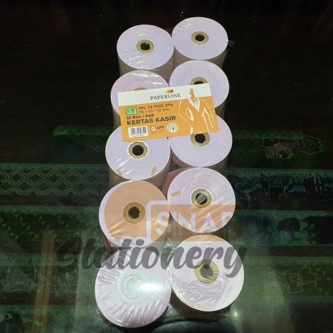 

favorit] Kertas struk 75x65 2ply paperline 1pak isi 10pc